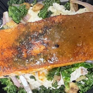 Whiskey Glazed Salmon- Family