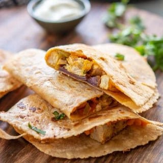 Chicken or Steak Quesadilla Rolls