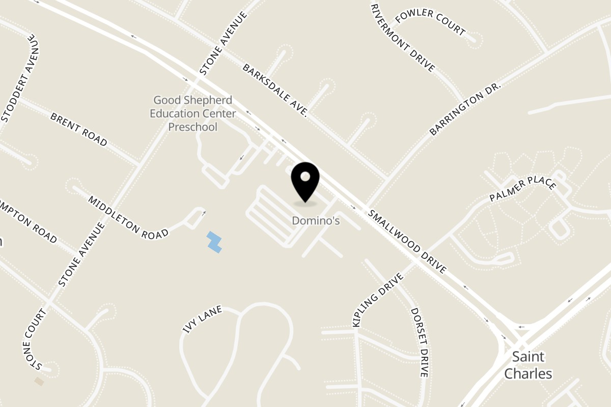 Map showing the location of Grille No. 13 Smallwood Dr on 351 Smallwood Dr in Waldorf